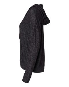 Boxercraft BW1501 Women’s Cuddle Fleece Hooded Sweatshirt – Black Heather (side)