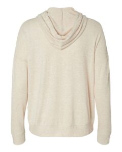 Boxercraft BW1501 Women’s Cuddle Fleece Hooded Sweatshirt – Oatmeal Heather (back)