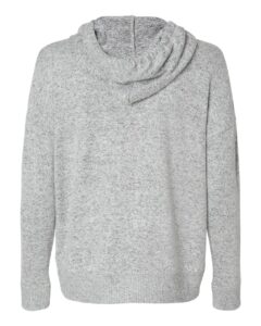 Boxercraft BW1501 Women’s Cuddle Fleece Hooded Sweatshirt – Oxford Heather (back)