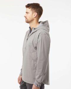 DRI DUCK 5339 Men’s Challenger Anorak – Grey (on model side)