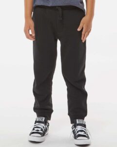 Independent Trading Co. PRM16PNT Youth Lightweight Special Blend Sweatpants – Black (on model)