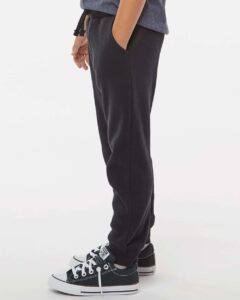 Independent Trading Co. PRM16PNT Youth Lightweight Special Blend Sweatpants – Black (on model side)