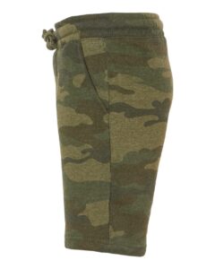 Independent Trading Co. PRM16SRT Youth Lightweight Special Blend Fleece Shorts – Forest Camo Heather (side)