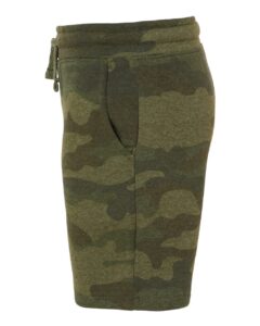 Independent Trading Co. PRM11SRT Toddler Lightweight Special Blend Fleece Shorts – Forest Camo Heather (side)