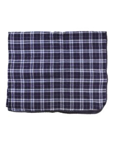 Boxercraft FB250 Flannel Blanket – Navy/ Silver Plaid