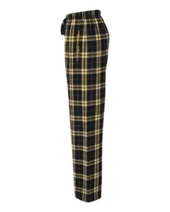 Boxercraft BW6620 Women’s Haley Flannel Pants – Black/ Gold (side)