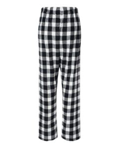 Boxercraft BW6620 Women’s Haley Flannel Pants – Black/ White Buffalo Plaid (back)