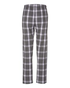 Boxercraft BW6620 Women’s Haley Flannel Pants – Charcoal Lavender Tomboy Plaid (back)
