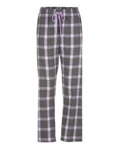 Boxercraft BW6620 Women’s Haley Flannel Pants – Charcoal Lavender Tomboy Plaid