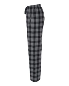 Boxercraft BW6620 Women’s Haley Flannel Pants – Charcoal/ Black Buffalo (side)