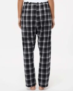 Boxercraft BW6620 Women’s Haley Flannel Pants – Heritage Black Plaid (on model back)