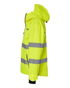 Kishigo WB102 Unisex Premium Black Series® Windbreaker – Lime/ Black (side)