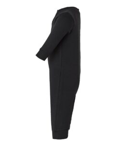 Rabbit Skins 4447 Infant Fleece One-Piece – Black (side)