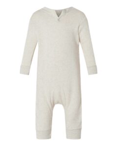 Rabbit Skins 4447 Infant Fleece One-Piece – Natural Heather (back)