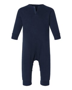 Rabbit Skins 4447 Infant Fleece One-Piece – Navy (back)