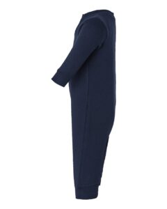 Rabbit Skins 4447 Infant Fleece One-Piece – Navy (side)