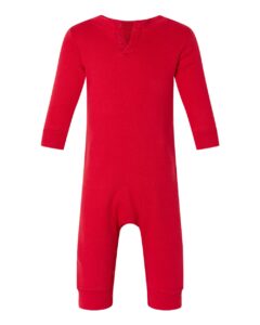 Rabbit Skins 4447 Infant Fleece One-Piece – Red (back)