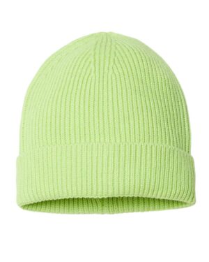 Atlantis Headwear ANDY Sustainable Fine Rib Cuffed Beanie – Acid Green