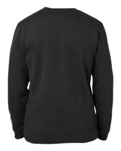 J. America 8424 Unisex Premium Fleece Crewneck Sweatshirt – Black (back)