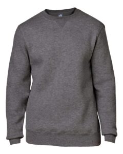 J. America 8424 Unisex Premium Fleece Crewneck Sweatshirt – Charcoal Heather