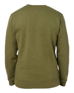 J. America 8424 Unisex Premium Fleece Crewneck Sweatshirt – Military Green (back)