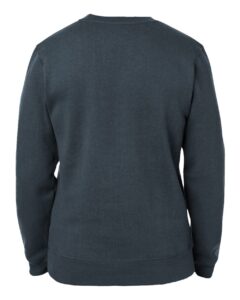J. America 8424 Unisex Premium Fleece Crewneck Sweatshirt – Navy (back)