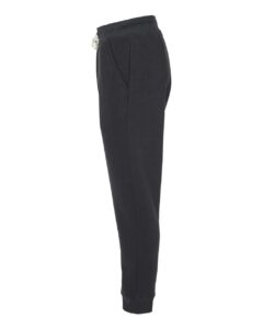 J. America 8854 Unisex Triblend Fleece Joggers – Black Solid (side)