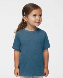 Rabbit Skins 3321 Toddler Fine Jersey Tee – Bermuda Blackout (on model)