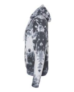 J. America 8861 Men’s Tie-Dyed Fleece Hooded Sweatshirt – Black Tie Dye (side)