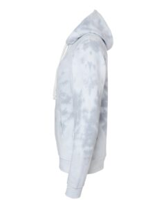 J. America 8861 Men’s Tie-Dyed Fleece Hooded Sweatshirt – Grey Tie Dye (side)