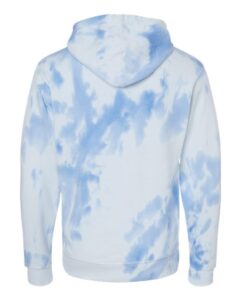 J. America 8861 Men’s Tie-Dyed Fleece Hooded Sweatshirt – Periwinkle Tie Dye (back)