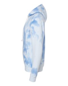 J. America 8861 Men’s Tie-Dyed Fleece Hooded Sweatshirt – Periwinkle Tie Dye (side)
