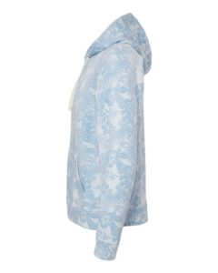 J. America 8871 Men’s Triblend Fleece Hooded Sweatshirt – Chambray Aloha Triblend (side)