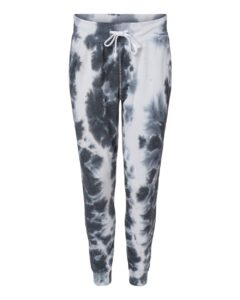 J. America 8884 Unisex Tie-Dyed Fleece Joggers – Black Tie Dye