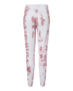J. America 8884 Unisex Tie-Dyed Fleece Joggers – Dusty Rose Tie Dye (back)