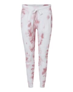 J. America 8884 Unisex Tie-Dyed Fleece Joggers – Dusty Rose Tie Dye