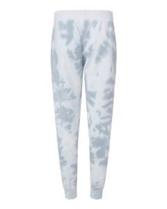 J. America 8884 Unisex Tie-Dyed Fleece Joggers – Grey Tie Dye (back)