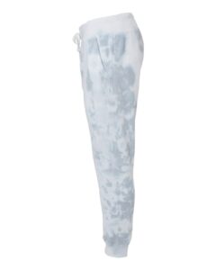 J. America 8884 Unisex Tie-Dyed Fleece Joggers – Grey Tie Dye (side)
