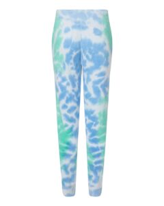 J. America 8884 Unisex Tie-Dyed Fleece Joggers – Lagoon Tie Dye (back)