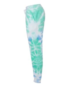 J. America 8884 Unisex Tie-Dyed Fleece Joggers – Lagoon Tie Dye (side)
