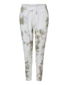 J. America 8884 Unisex Tie-Dyed Fleece Joggers – Olive Tie Dye