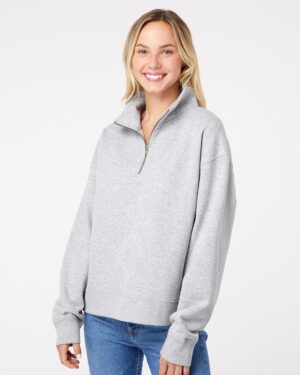 MV Sport W22713 Women’s Sueded Fleece Quarter-Zip Sweatshirt