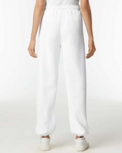 Gildan 18200 Unisex Heavy Blend™ Sweatpants – White (on model back)