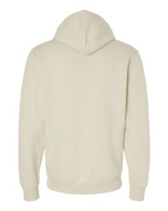 JERZEES 700MR Unisex Eco™ Premium Blend Ring-Spun Hooded Sweatshirt – Putty (back)