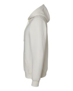 JERZEES 700MR Unisex Eco™ Premium Blend Ring-Spun Hooded Sweatshirt – Sweet Cream Heather (side)