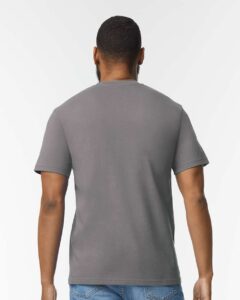 Gildan 65000 Unisex Softstyle® Midweight T-Shirt – Charcoal (on model back)