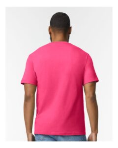 Gildan 65000 Unisex Softstyle® Midweight T-Shirt – Heliconia (on model back)