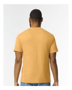 Gildan 65000 Unisex Softstyle® Midweight T-Shirt – Mustard (on model back)