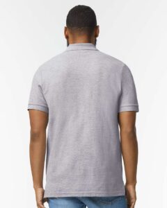 Gildan 85800 Unisex Hammer™ Pique Polo – Sport Grey (on model back)