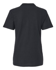 Gildan 64800L Women’s Softstyle® Pique Polo – Black (back)